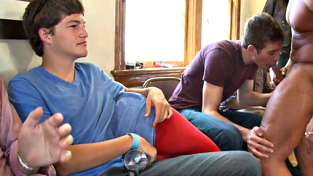 Real strippers rimmed by guests