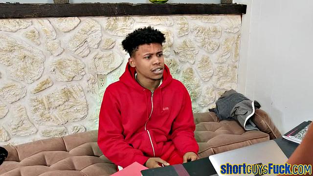 cute babe banged by short BBC king