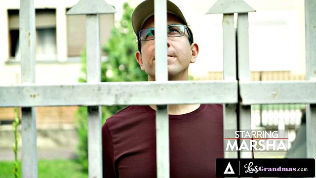 LUSTY GRANDMAS - Horny Granny Marsha Seduces Delivery Stud for Fuck