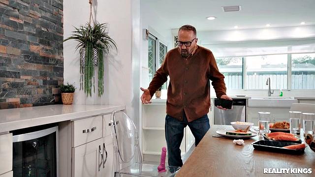 College Girl Gets Anal Dildo For Dinner