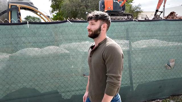 Hairy guy picked up to fuck in public van