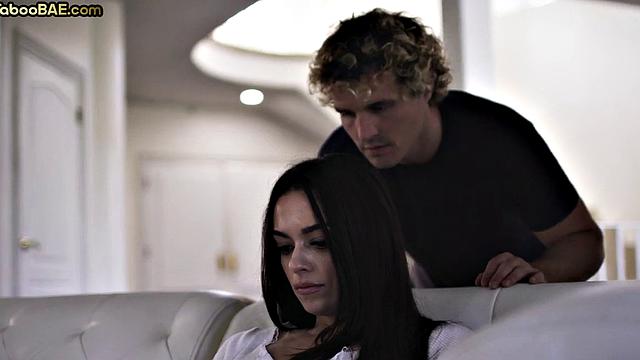 Stunning babe rides her cock after intense deepthroat