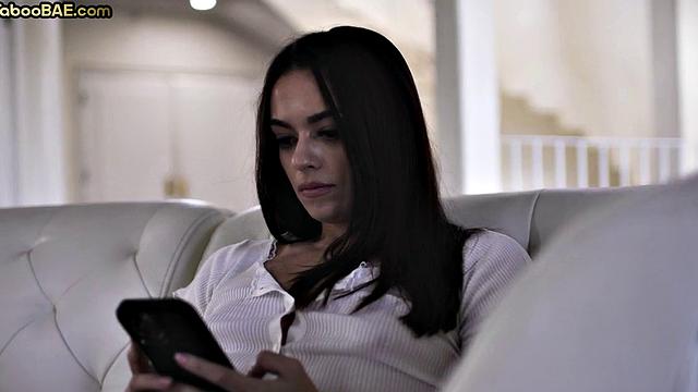 Stunning babe rides her cock after intense deepthroat