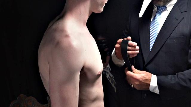 Religious master inspects apprentice