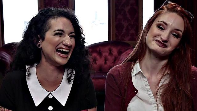 Ginger sub tied up and fucked in kinky threesome