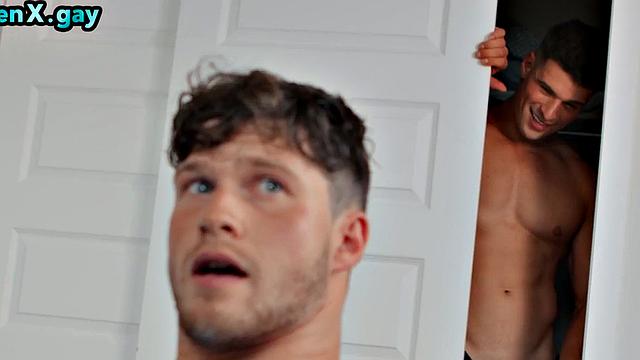 Straight jock rimming and fucking