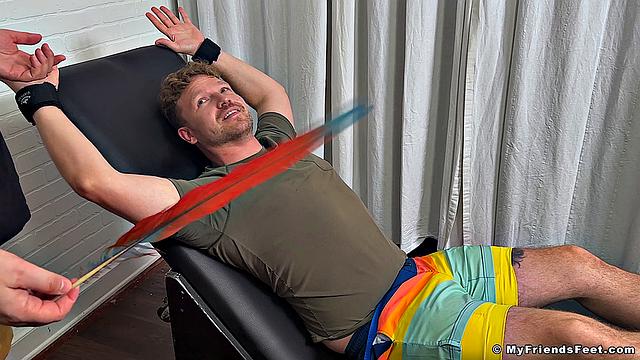 Russ laughs his ass off as he gets a tickling session he won't forget