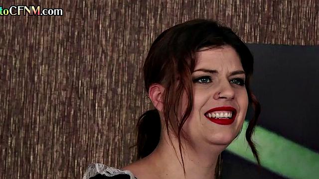 CFNM raunchy maids suck guest in hotel room 3some