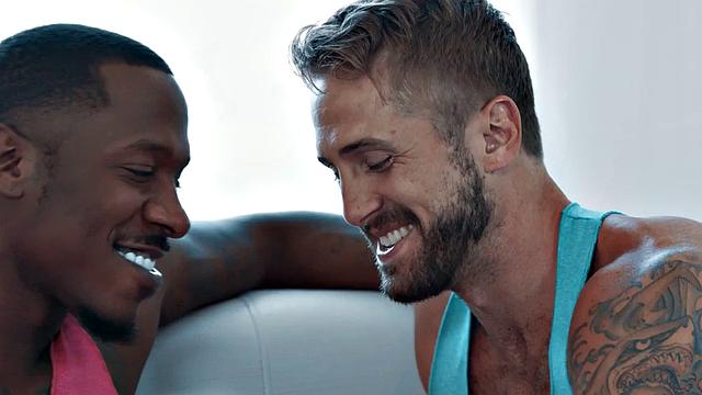 Huge bbc penetrates tight white butt after fellatio