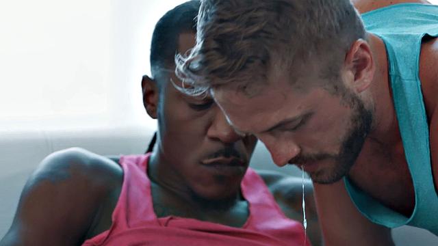 Huge bbc penetrates tight white butt after fellatio