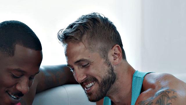 Huge bbc penetrates tight white butt after fellatio