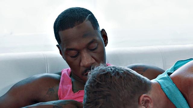 Huge bbc penetrates tight white butt after fellatio