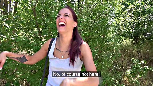 Woodland fun with Hungarian hottie