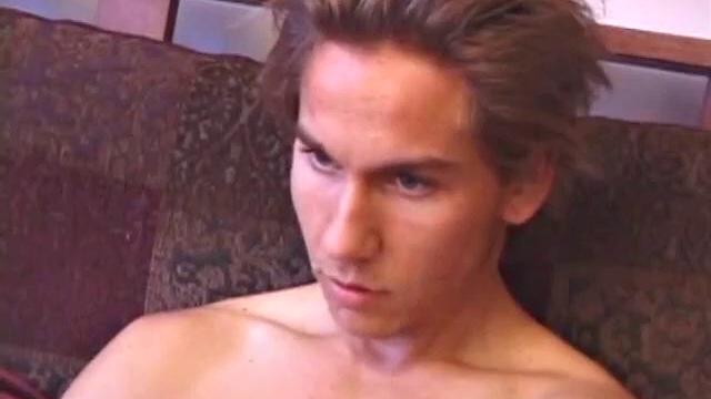 Brock Labelli is feeling a bit horny so he lubes up his stiff dick and begins stroking. But soon he ends up sucking on a crewmember's cock. Brock coaxes out a monster load from the guy, and then explodes his own messy nut. Short interview follows.