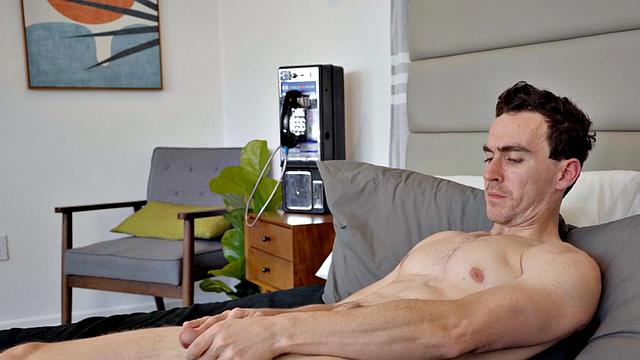 Amateur eager jock wanking his cock solo before cumshot