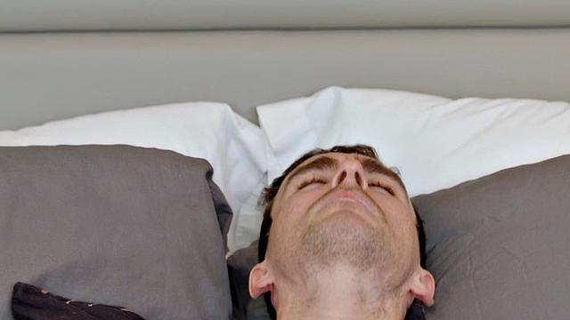 Amateur eager jock wanking his cock solo before cumshot