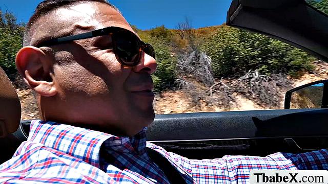 Stopping for a minute to bang this hot TS hitchhiker