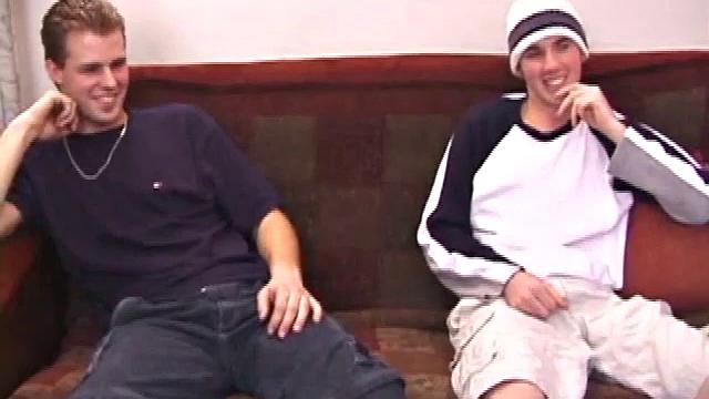 Lance Steele and Colin play with each other as they slowly strip naked. After exchanging some preliminary handjobs, Lance leans over to suck Colin. Then Colin briefly sucks Lance, before letting Lance get back to sucking him.