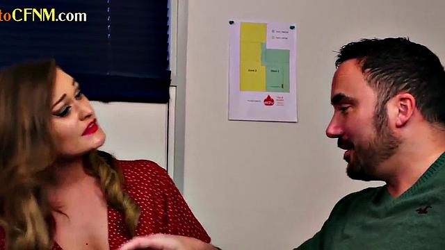 CFNM British MILFS give group BJ in waiting room