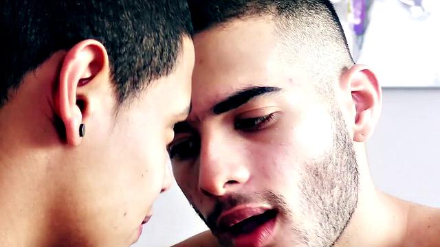 Real Latino twink fucks BF's ass at home after cocksucking