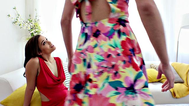 Amateur couple gets a lesson in small tits, pussy play & hardcore fucking from sexy escort