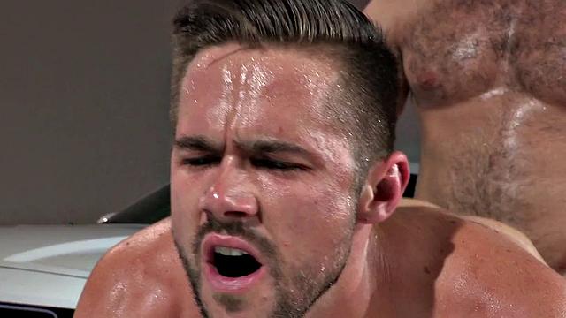 RagingStallion - Burly Greasemonkey Drills Jock