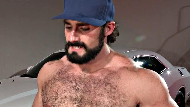 RagingStallion - Burly Greasemonkey Drills Jock