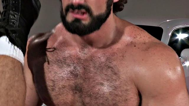 RagingStallion - Burly Greasemonkey Drills Jock