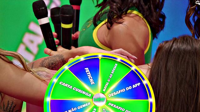 RAFAELA LIMA AND HER NAUGHTY FRIENDS DO AN ORGY ON A FAMOUS TV SHOW IN BRAZIL!