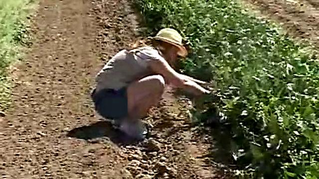 Sexy Little April Does A Little Gardening