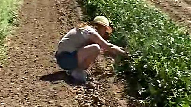 Sexy Little April Does A Little Gardening