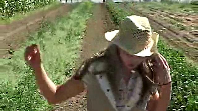 Sexy Little April Does A Little Gardening