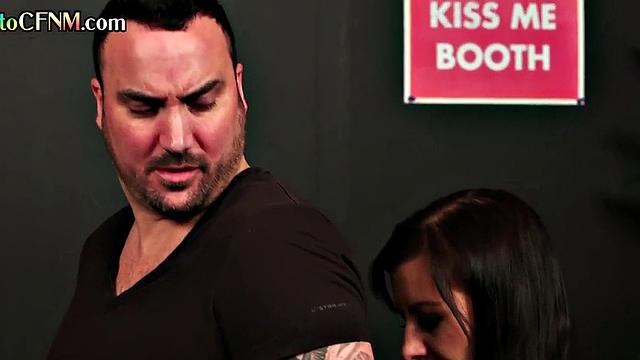 Partying amateurs tugging handcuffed guy