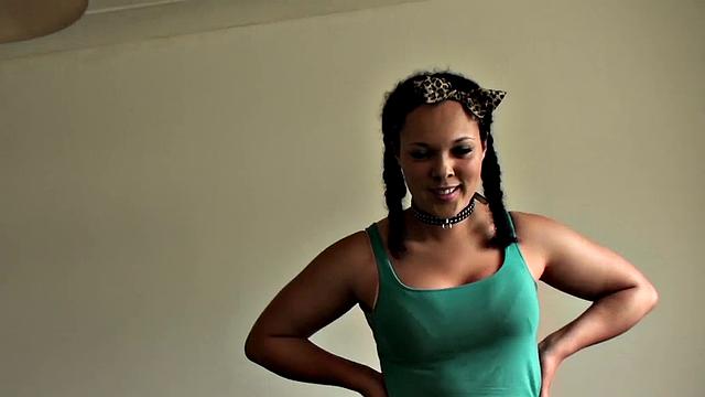 Young busty subslut Kloe White facialized and dommed hard