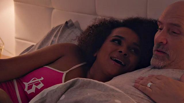 Massaging black slut fucked by oiled BBC in doggystyle