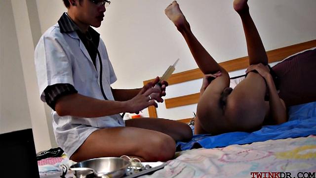 Petite asian analfucked by doctor