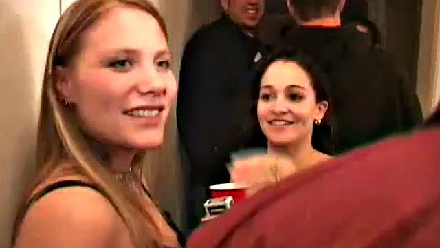 College teen flashes her tits