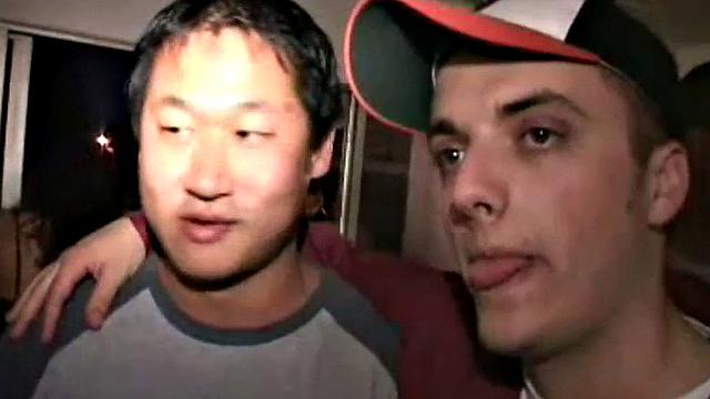 College teen flashes her tits