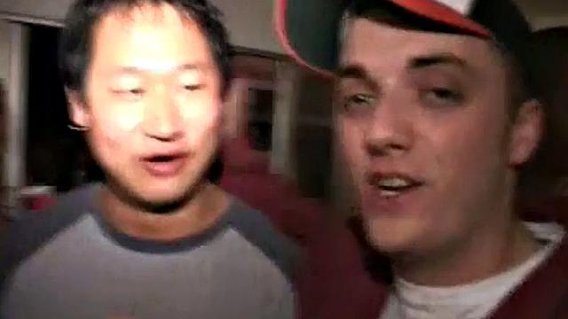 College teen flashes her tits