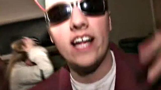 College teen flashes her tits