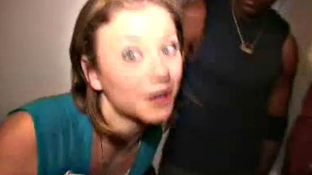 College teen flashes her tits