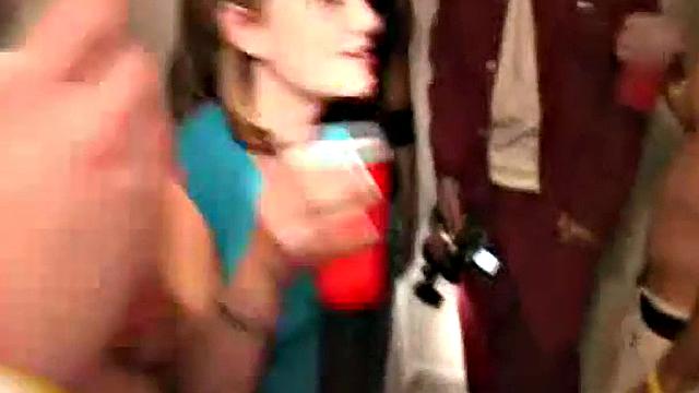 College teen flashes her tits