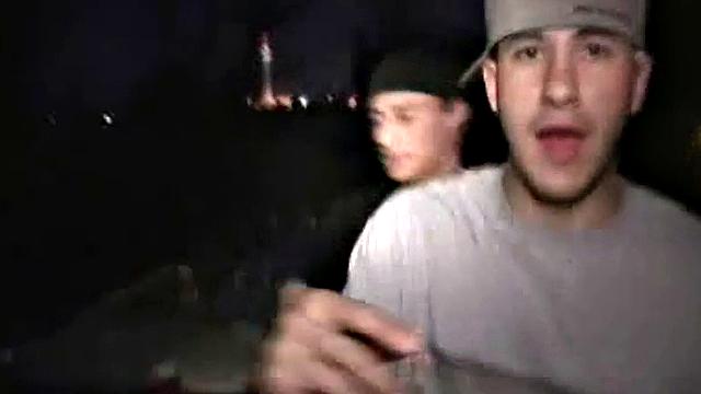 College teen flashes her tits