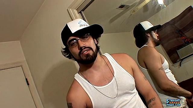 Spanky Jerks His Hairy Straight Cock