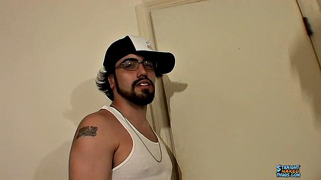 Spanky Jerks His Hairy Straight Cock