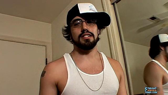 Spanky Jerks His Hairy Straight Cock