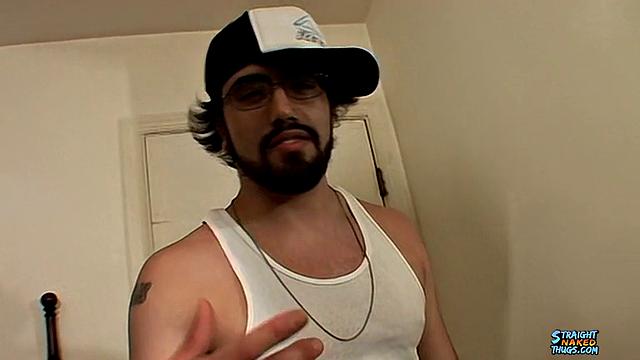 Spanky Jerks His Hairy Straight Cock