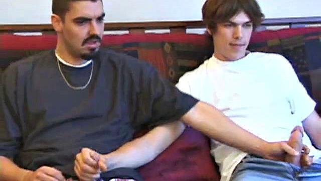 Sean DeRocc starts off with Matthew's dick in his mouth, but prefers taking it up his ass. He gets on his back and Matthew slides in. Sean wants it from behind, so he gets on all fours and Matthew fucks him hard.