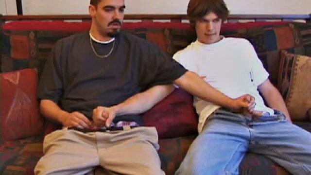 Sean DeRocc starts off with Matthew's dick in his mouth, but prefers taking it up his ass. He gets on his back and Matthew slides in. Sean wants it from behind, so he gets on all fours and Matthew fucks him hard.