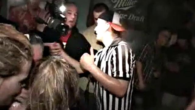 Jello party coed wrestle in voyeur party scene